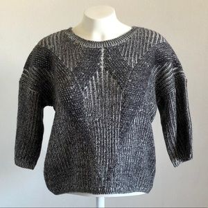 Mossimo Navy 3/4 Sleeve Sweater